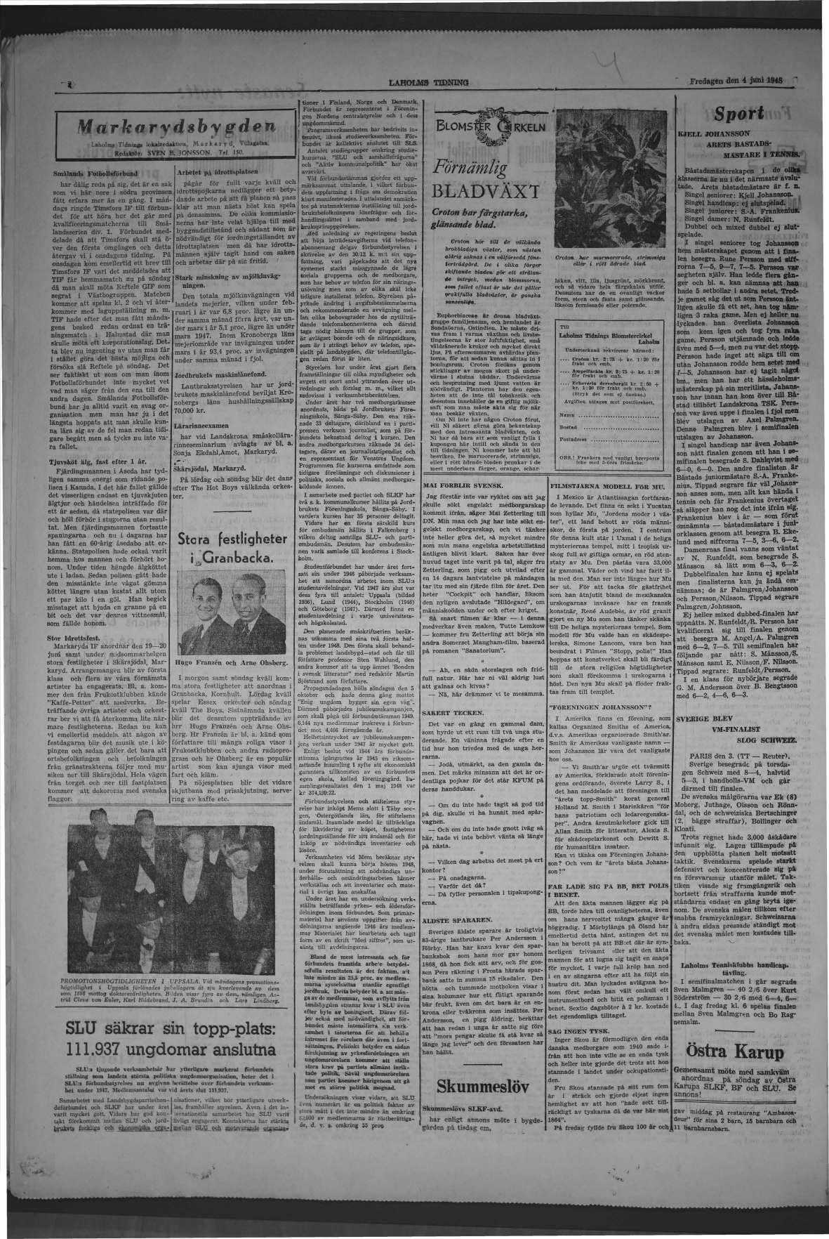 Laholms Tidning Fredag 4 juni 1948, sida 4