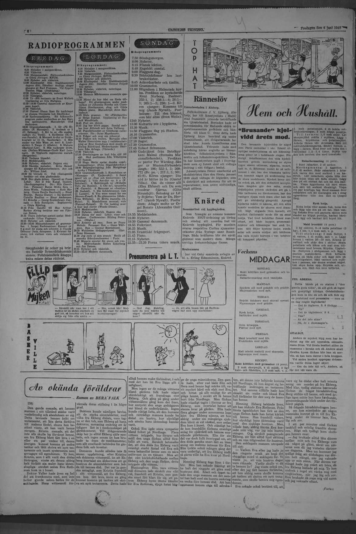 Laholms Tidning Fredag 4 juni 1948, sida 6