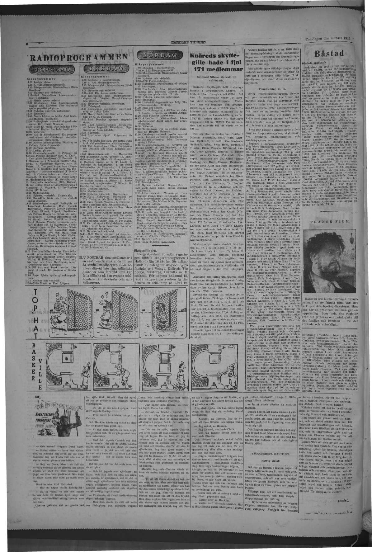 Laholms Tidning Torsdag 4 mars 1948, sida 6