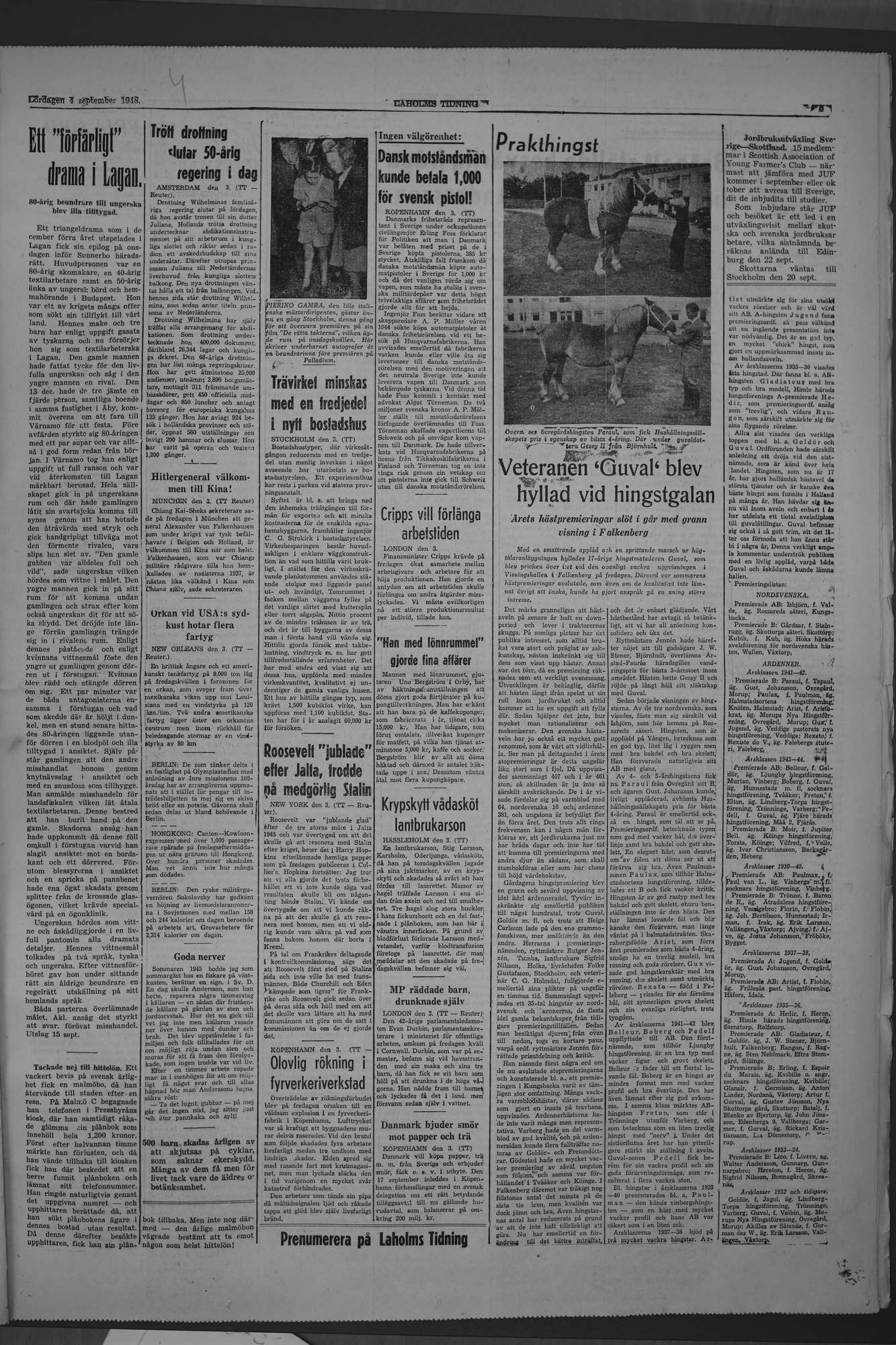 Laholms Tidning Lördag 4 september 1948, sida 5