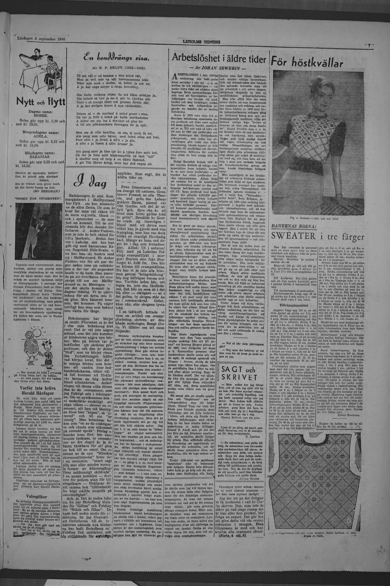 Laholms Tidning Lördag 4 september 1948, sida 7