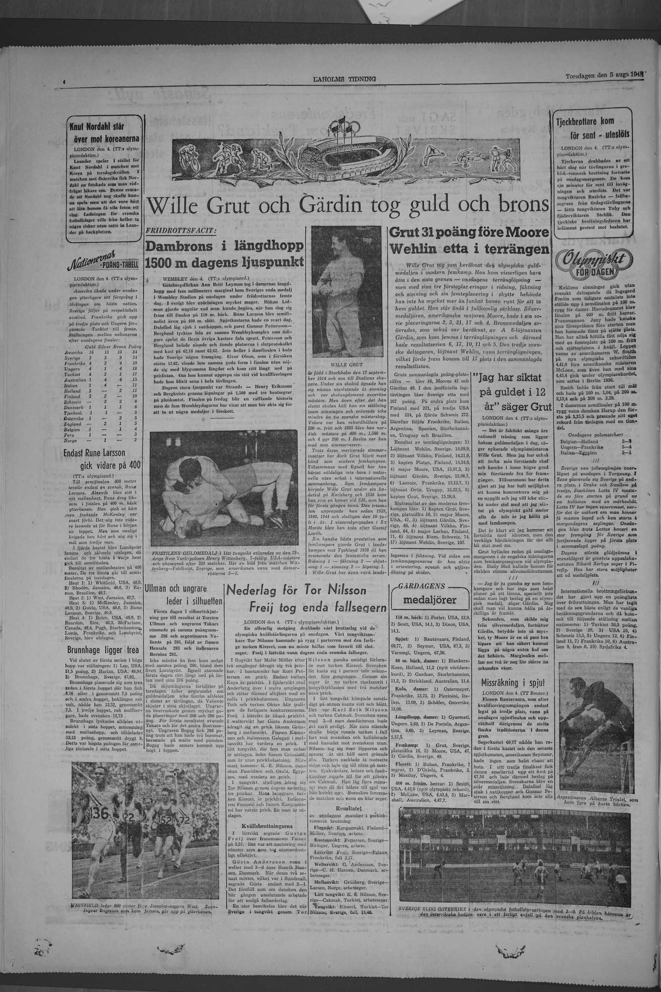 Laholms Tidning Torsdag 5 augusti 1948, sida 4