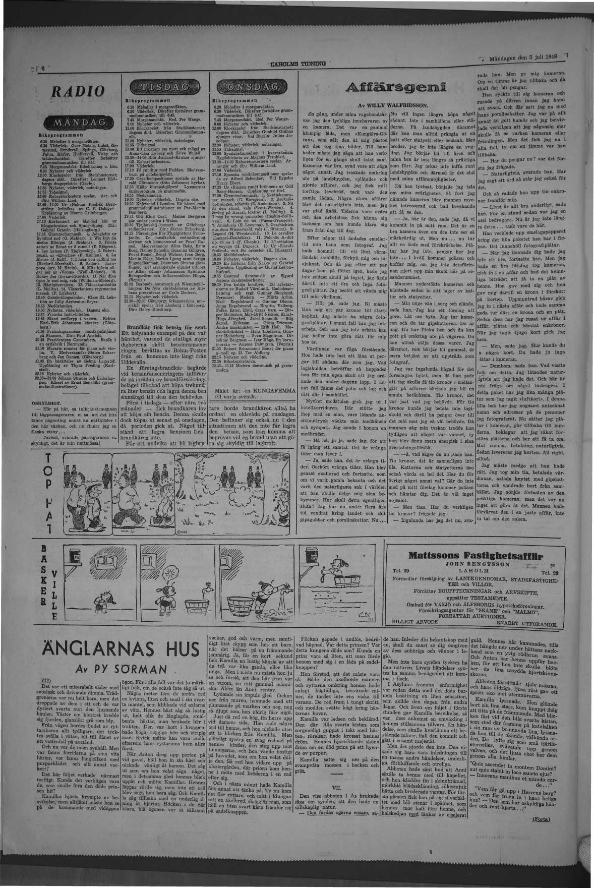 Laholms Tidning Måndag 5 juli 1948, sida 6