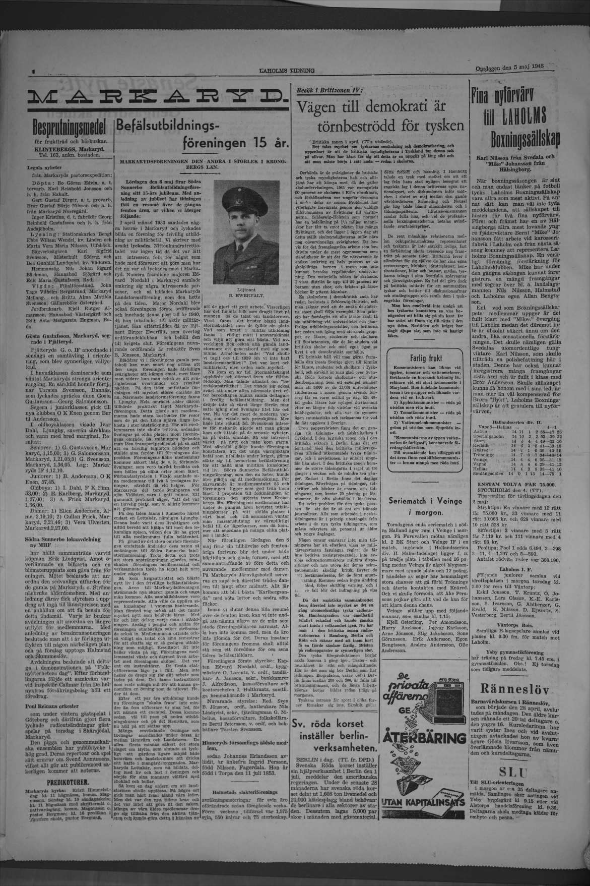 Laholms Tidning Onsdag 5 maj 1948, sida 4