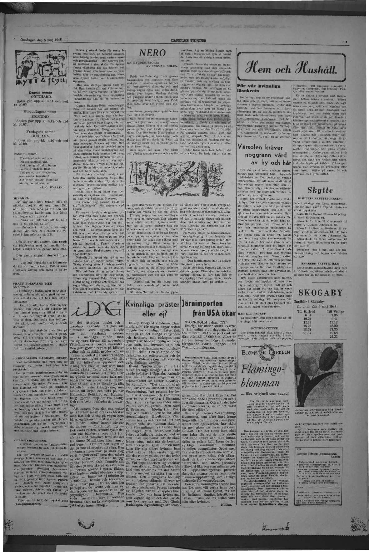 Laholms Tidning Onsdag 5 maj 1948, sida 7