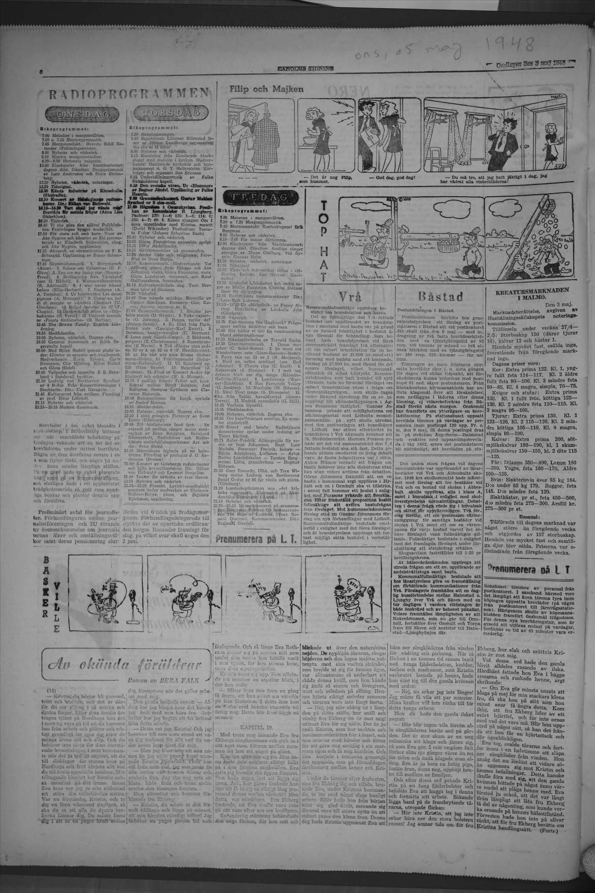 Laholms Tidning Onsdag 5 maj 1948, sida 8