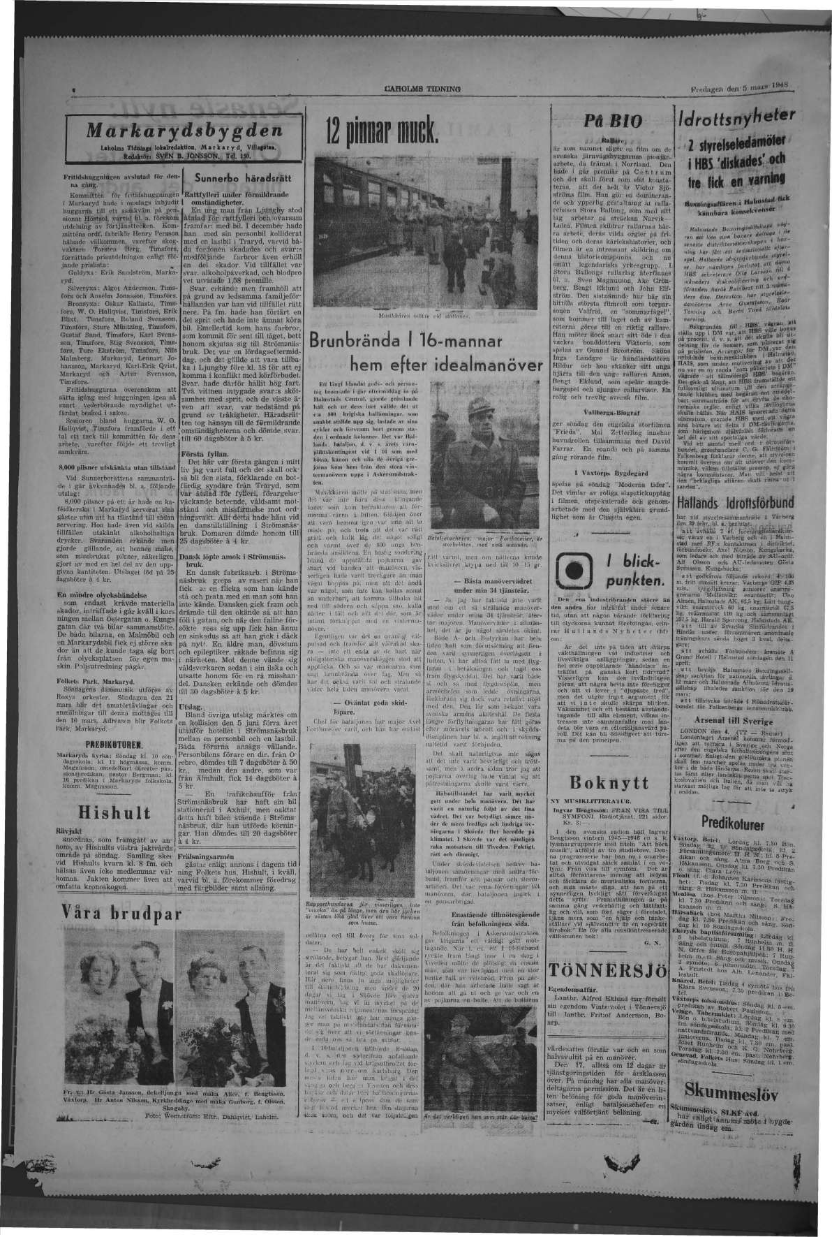 Laholms Tidning Fredag 5 mars 1948, sida 4