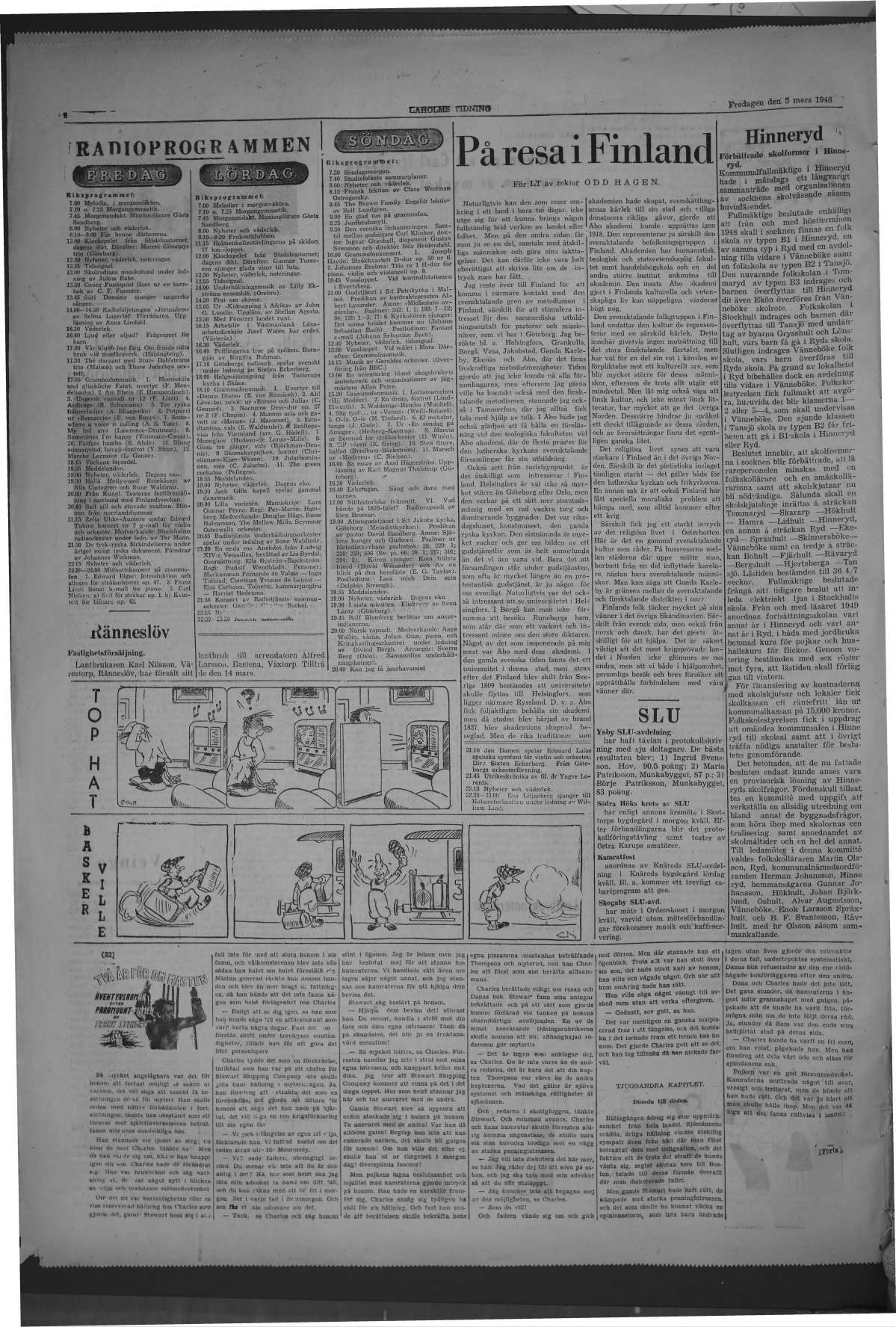 Laholms Tidning Fredag 5 mars 1948, sida 6