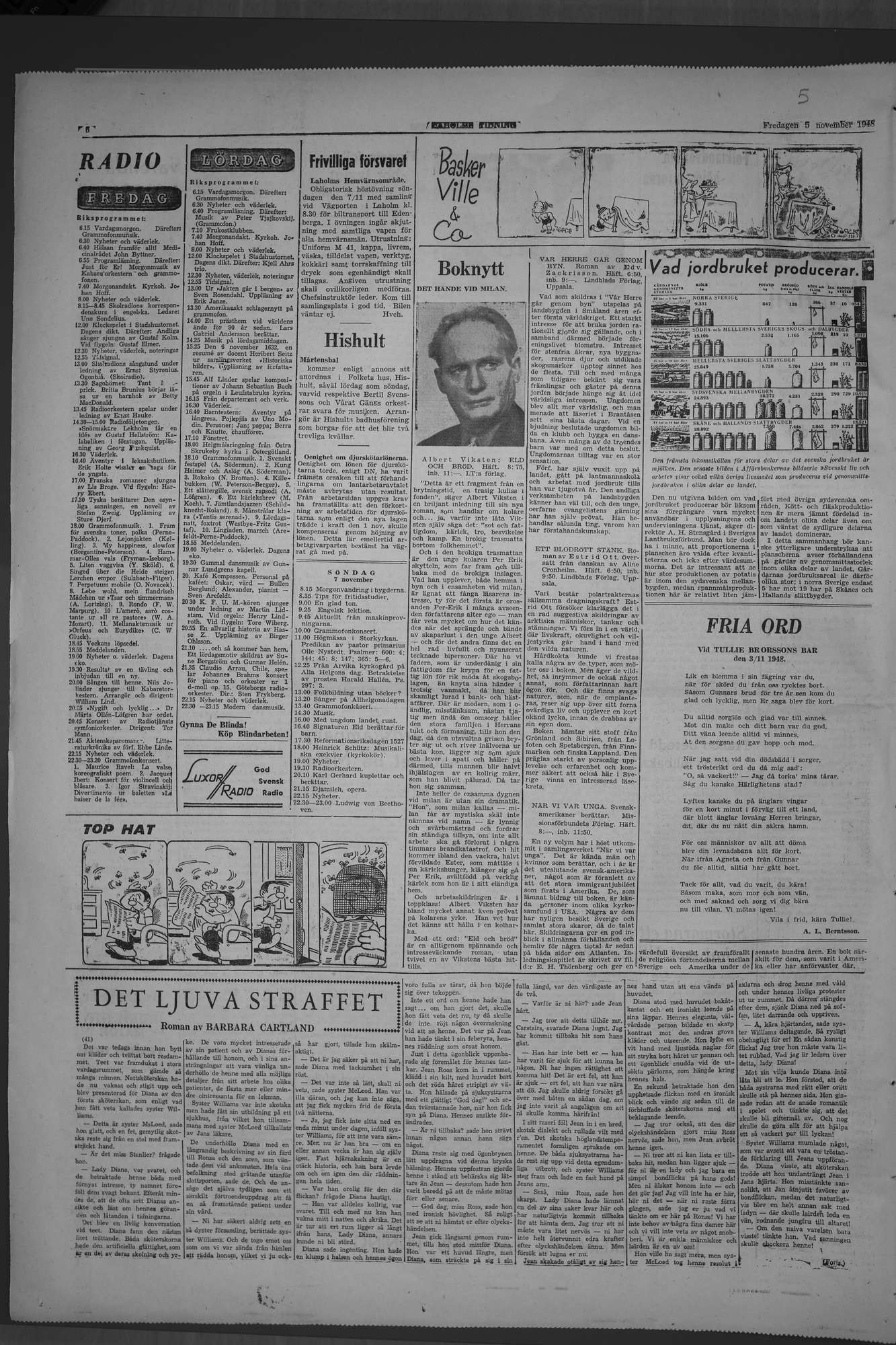 Laholms Tidning Fredag 5 november 1948, sida 6