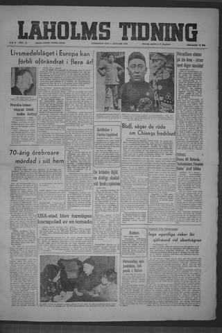 Förstasidan, Onsdag 5 januari 1949