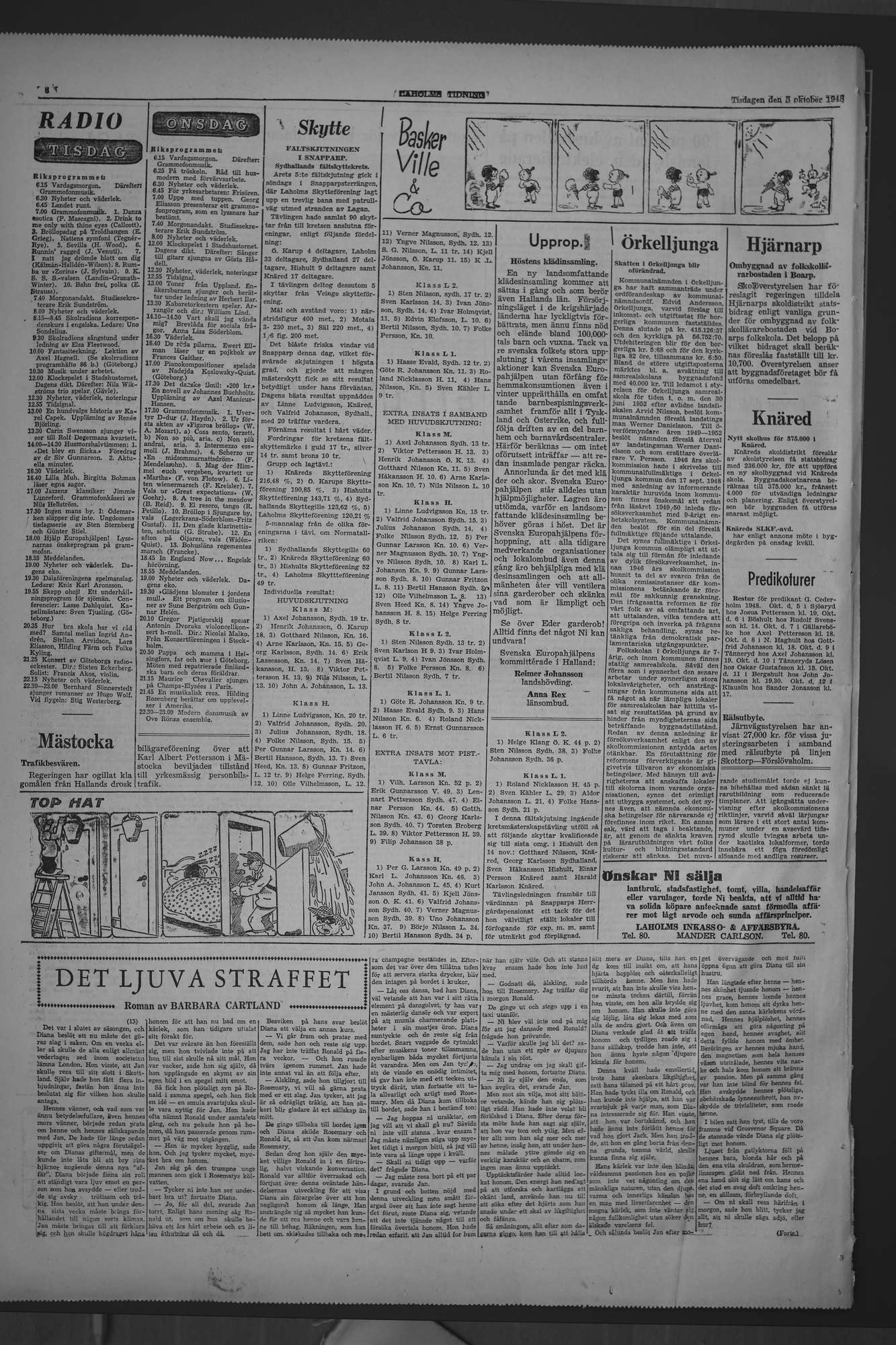 Laholms Tidning Tisdag 5 oktober 1948, sida 6