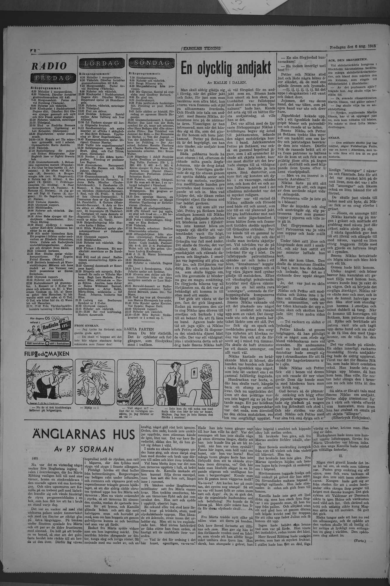 Laholms Tidning Fredag 6 augusti 1948, sida 6