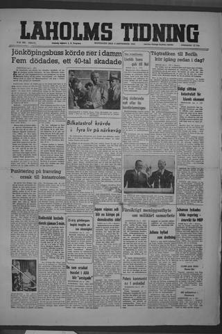 Förstasidan, Måndag 6 september 1948