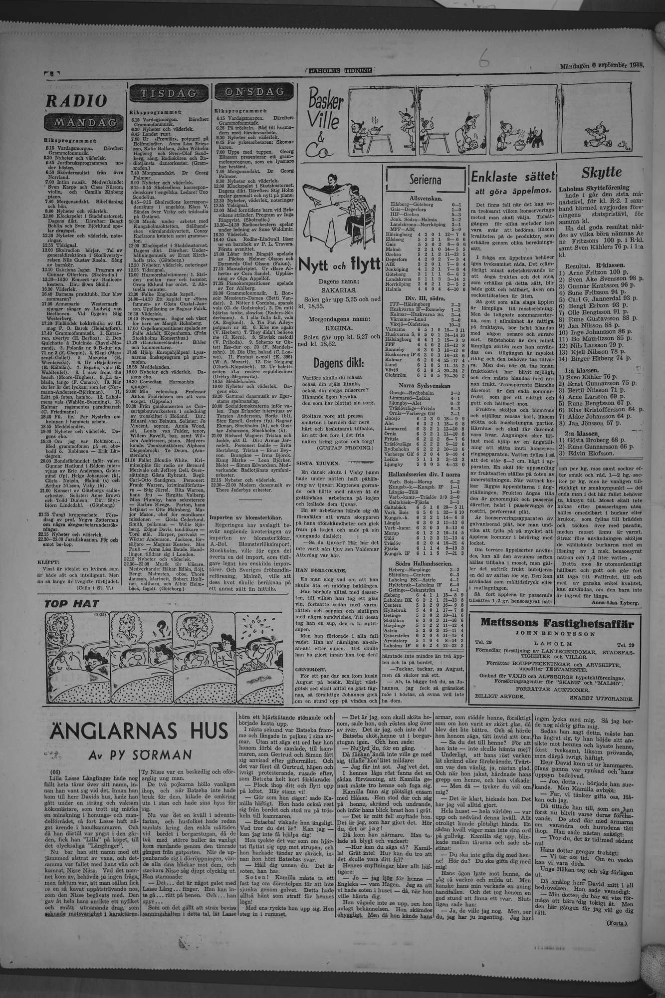 Laholms Tidning Måndag 6 september 1948, sida 6