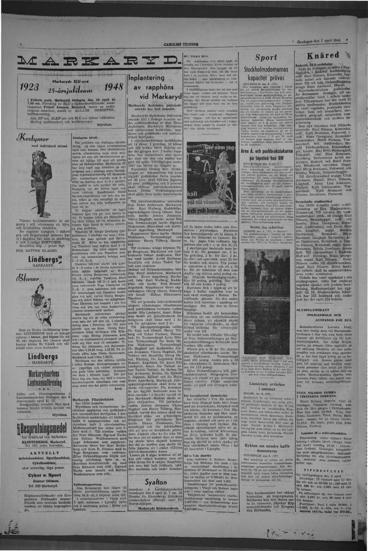 Laholms Tidning Onsdag 7 april 1948, sida 4