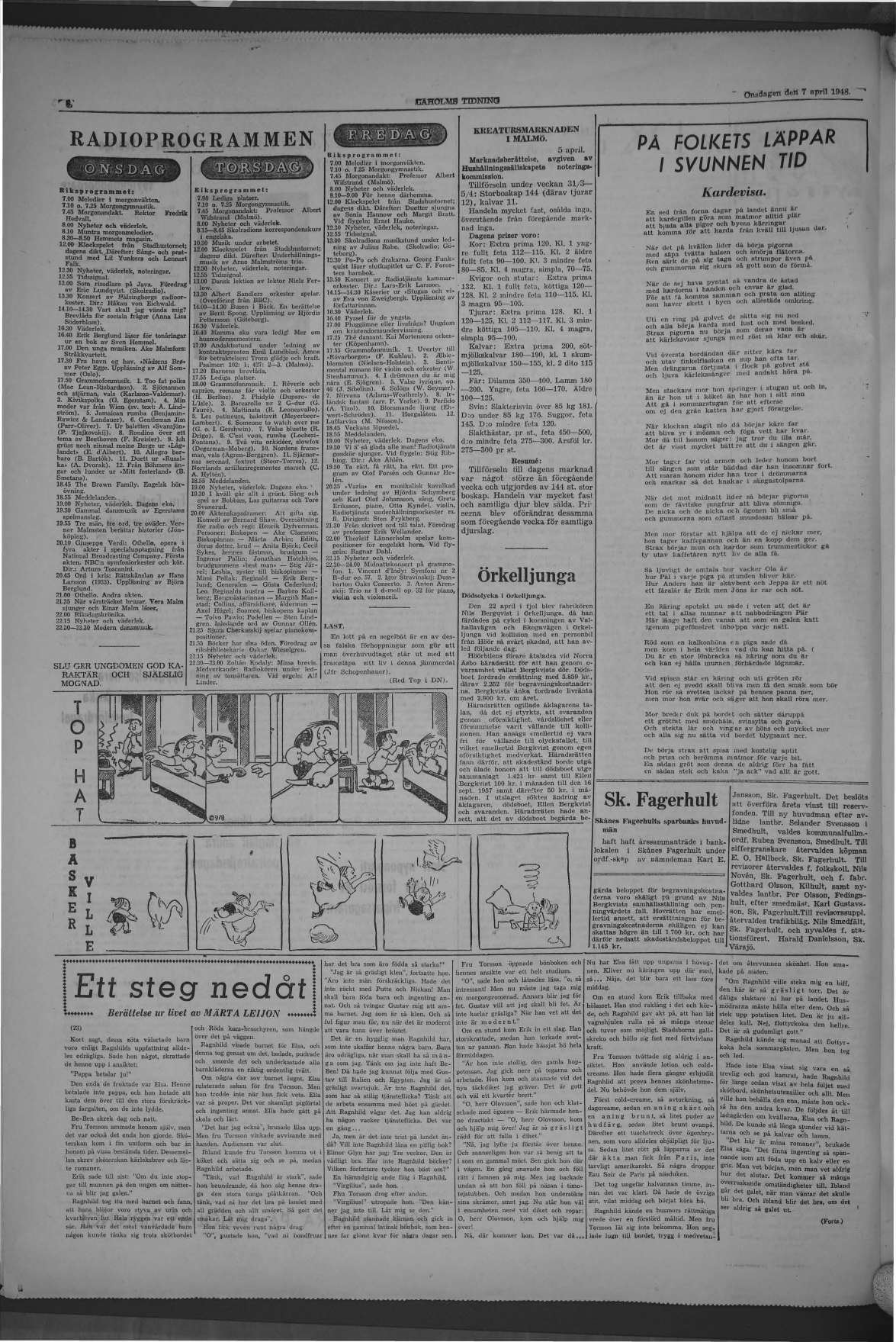 Laholms Tidning Onsdag 7 april 1948, sida 6