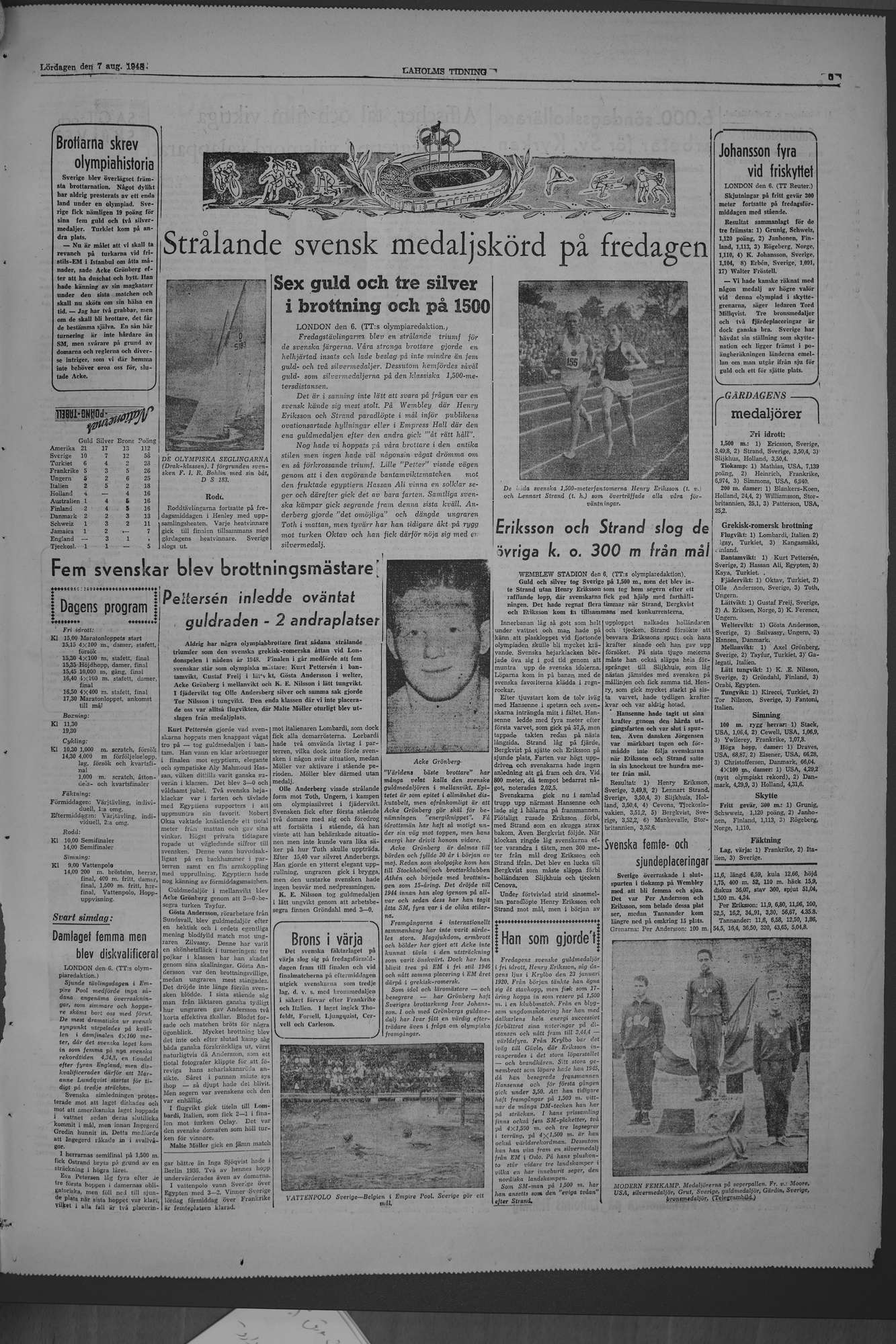 Laholms Tidning Lördag 7 augusti 1948, sida 5