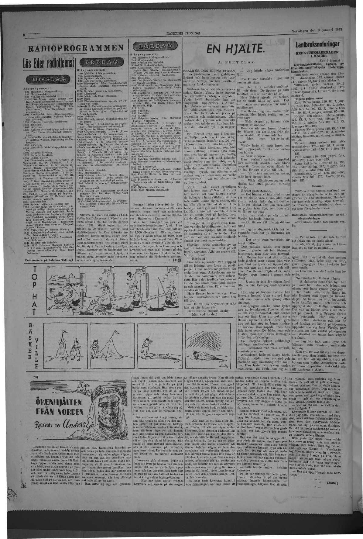 Laholms Tidning Torsdag 8 januari 1948, sida 6