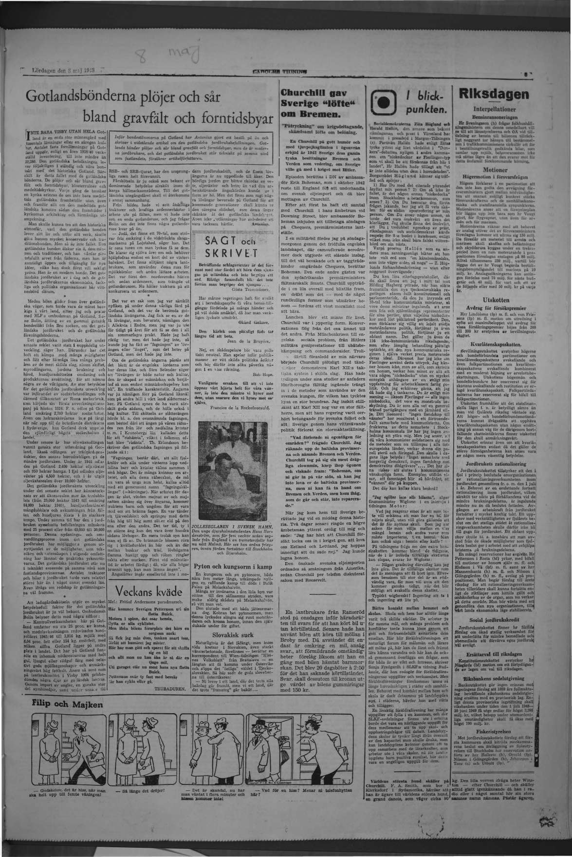 Laholms Tidning Lördag 8 maj 1948, sida 5