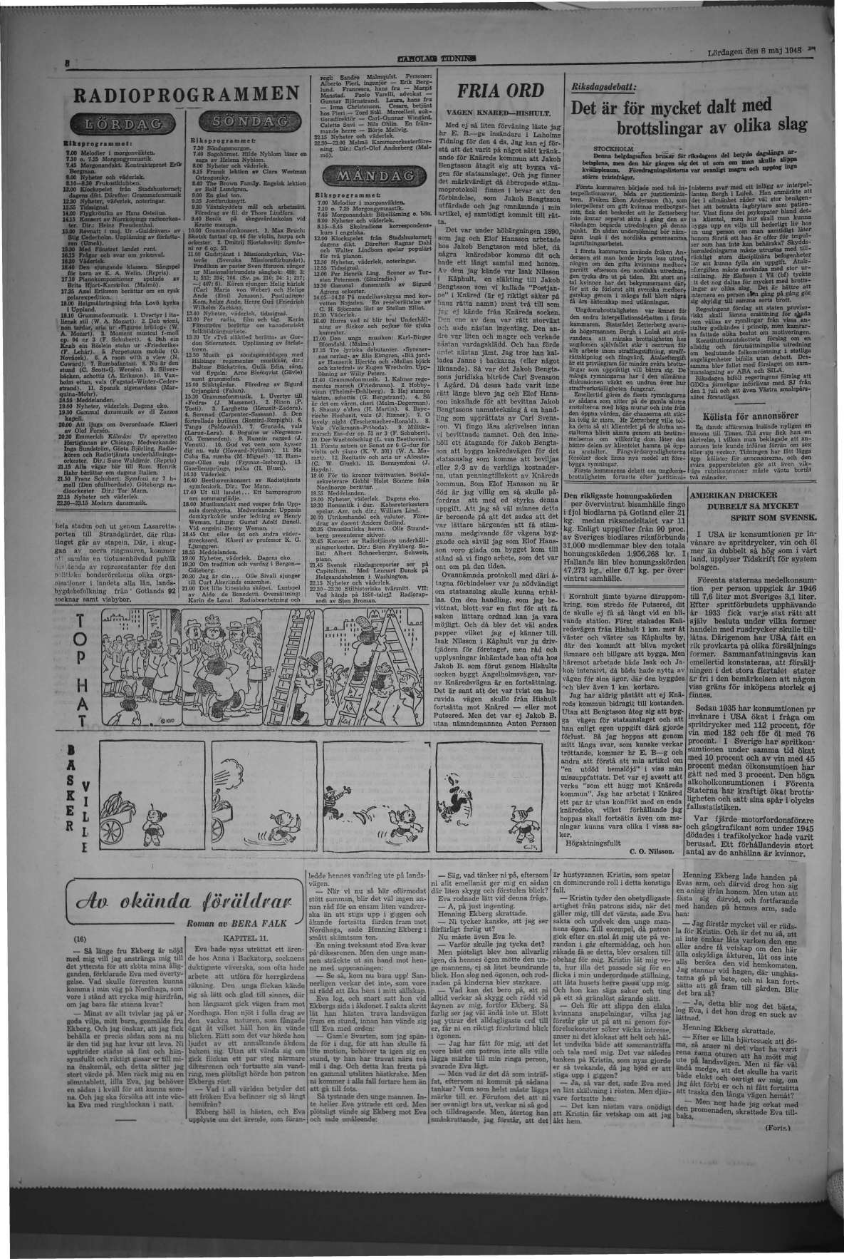 Laholms Tidning Lördag 8 maj 1948, sida 8