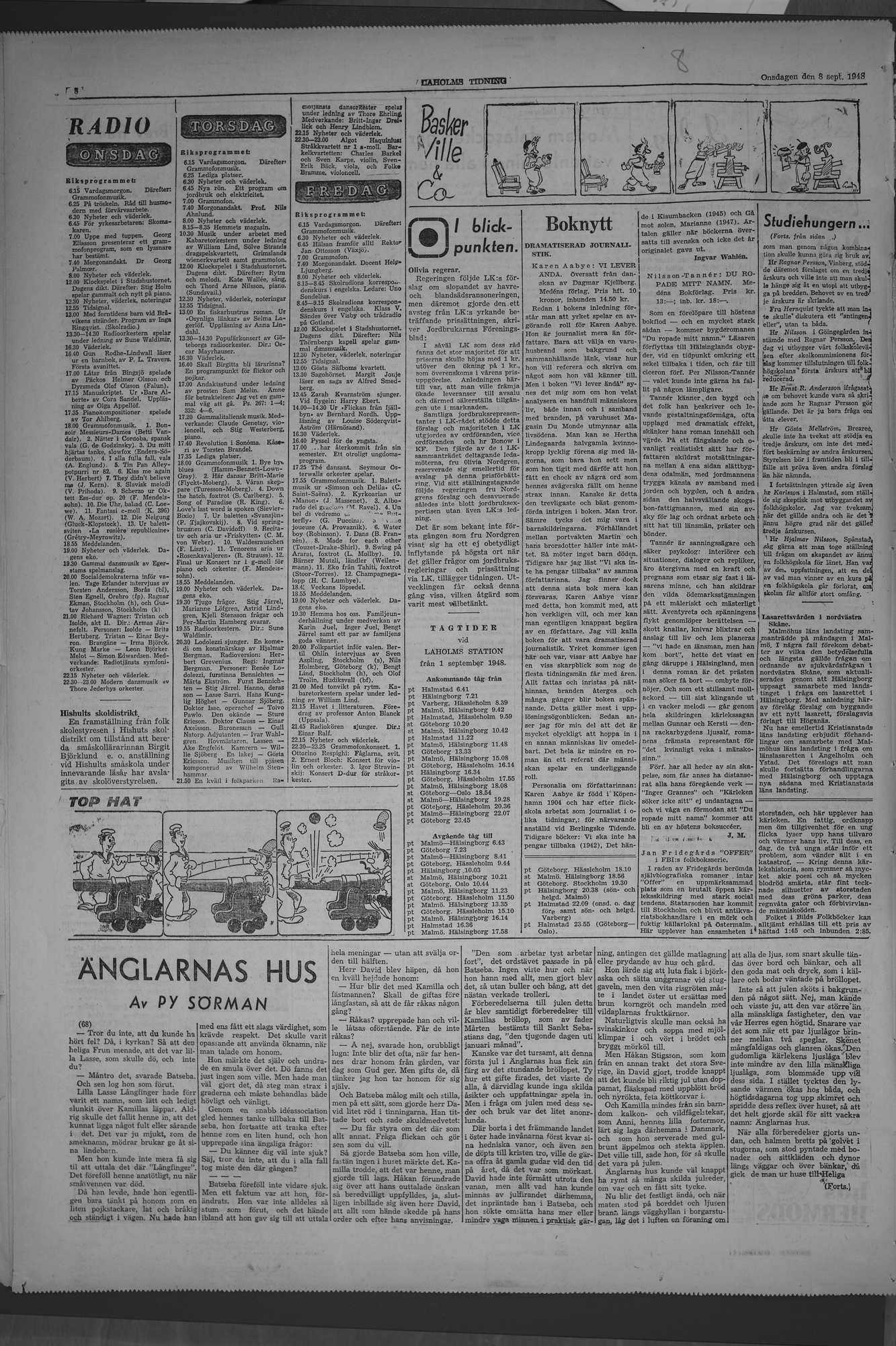 Laholms Tidning Onsdag 8 september 1948, sida 8