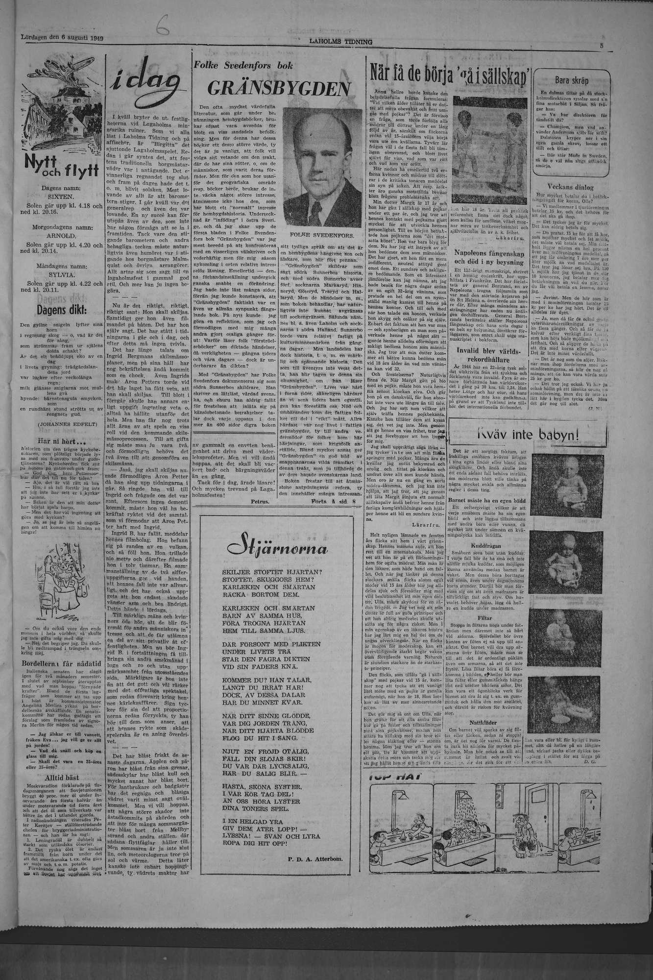 Laholms Tidning Lördag 6 augusti 1949, sida 7