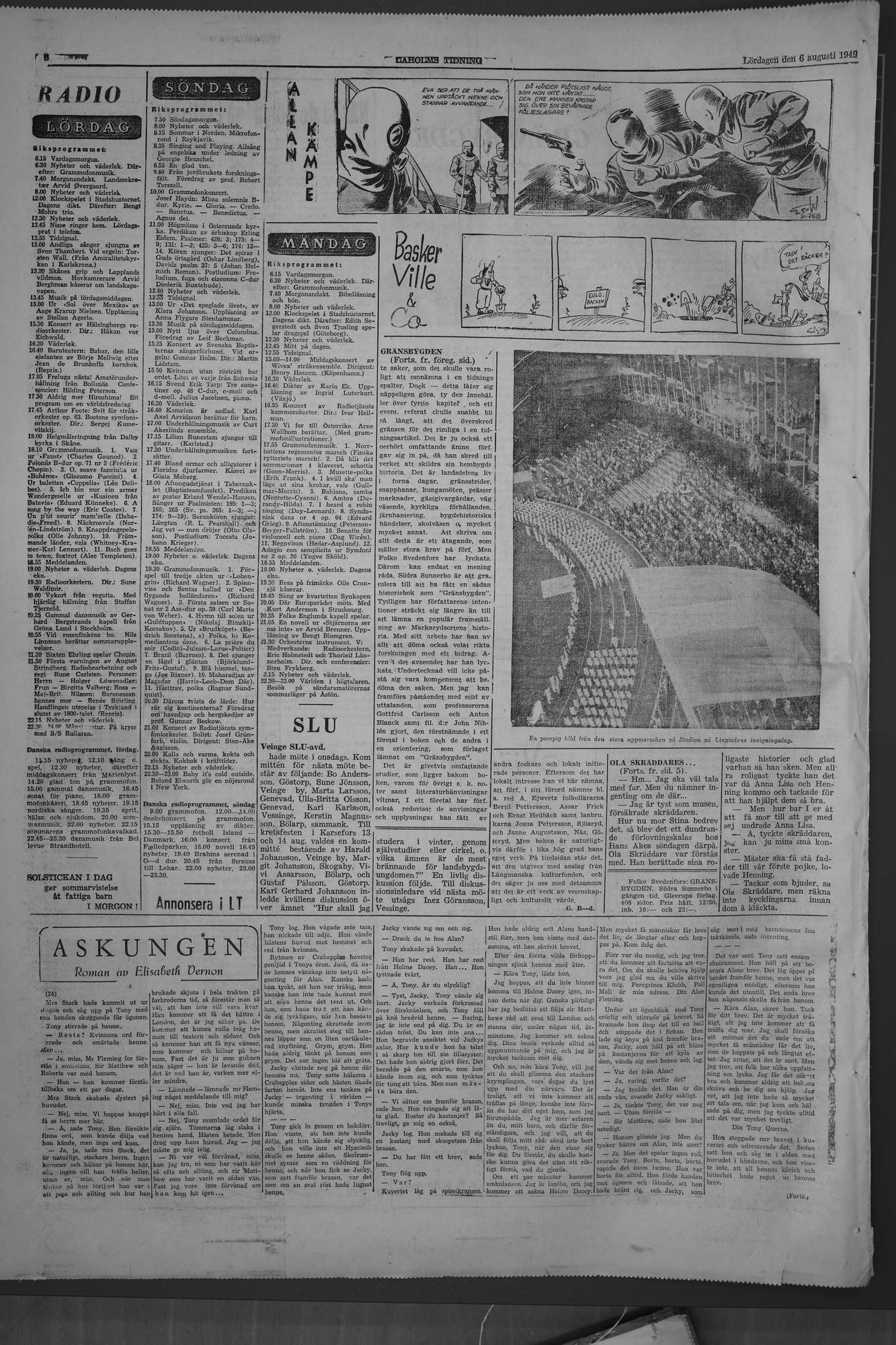 Laholms Tidning Lördag 6 augusti 1949, sida 8