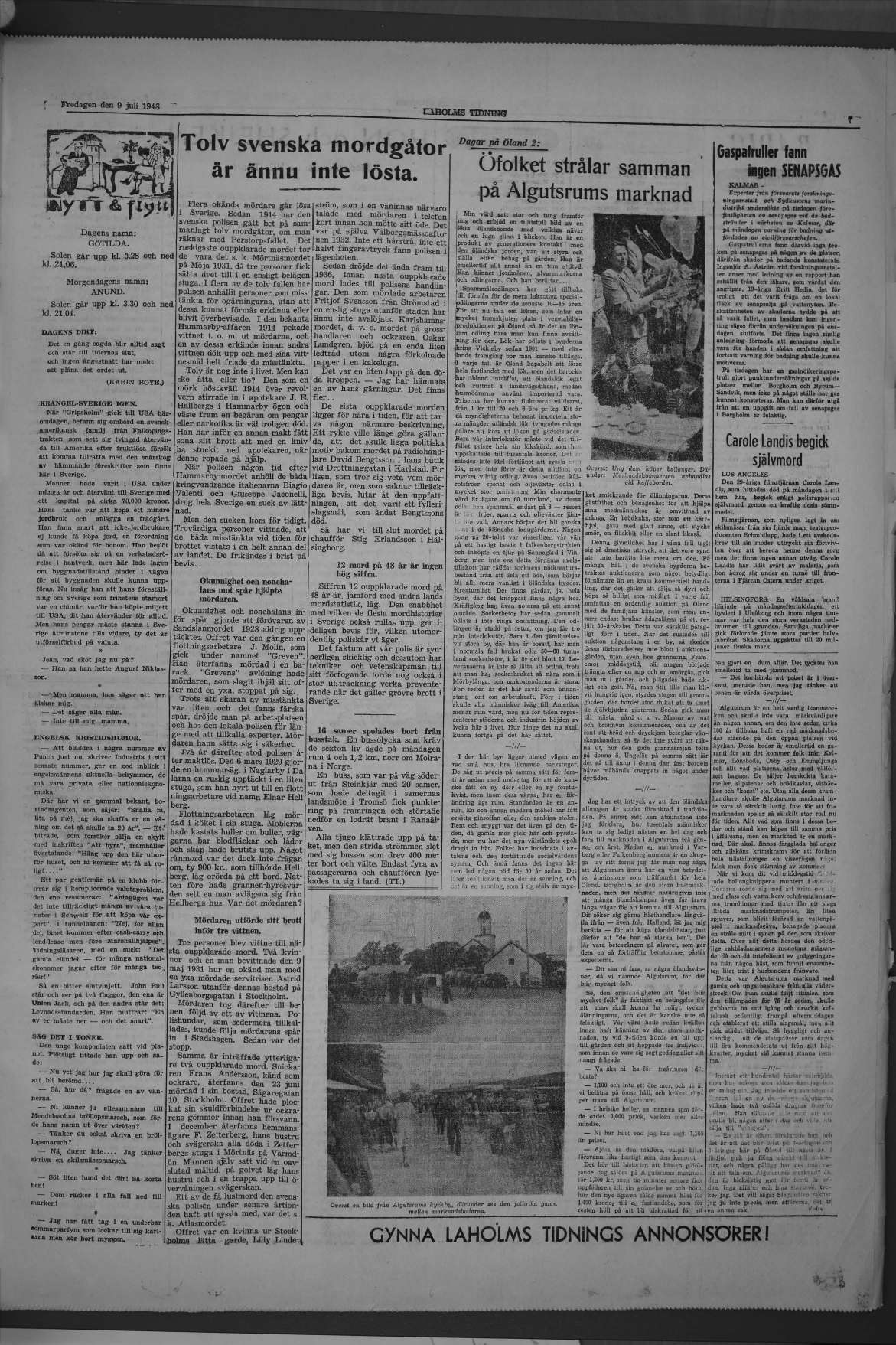 Laholms Tidning Fredag 9 juli 1948, sida 7