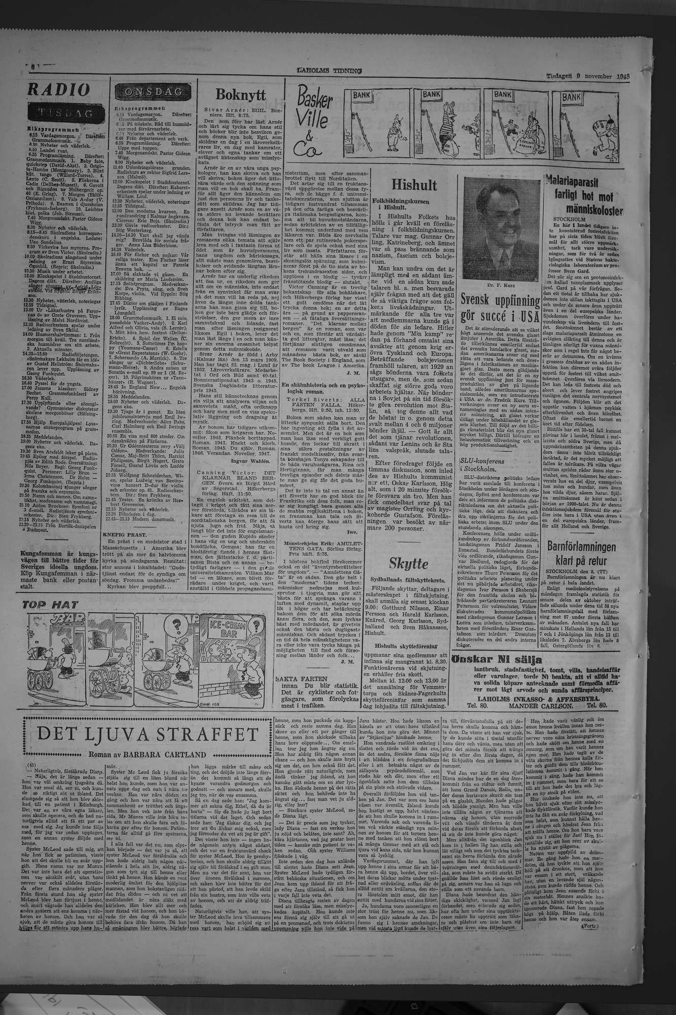 Laholms Tidning Tisdag 9 november 1948, sida 6