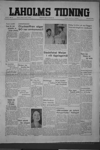 Förstasidan, Onsdag 20 augusti 1952