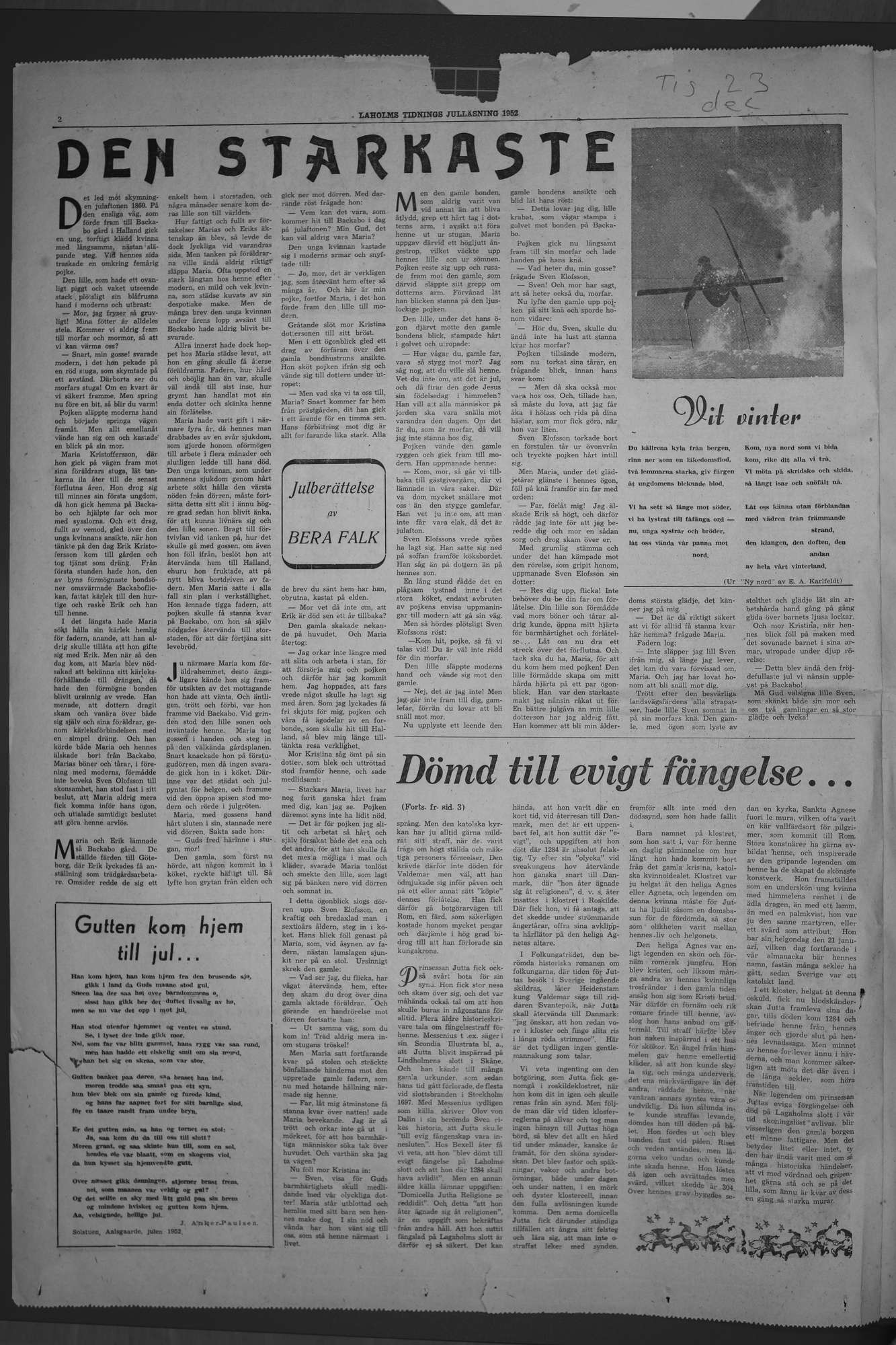 Laholms Tidning Tisdag 23 december 1952, sida 10