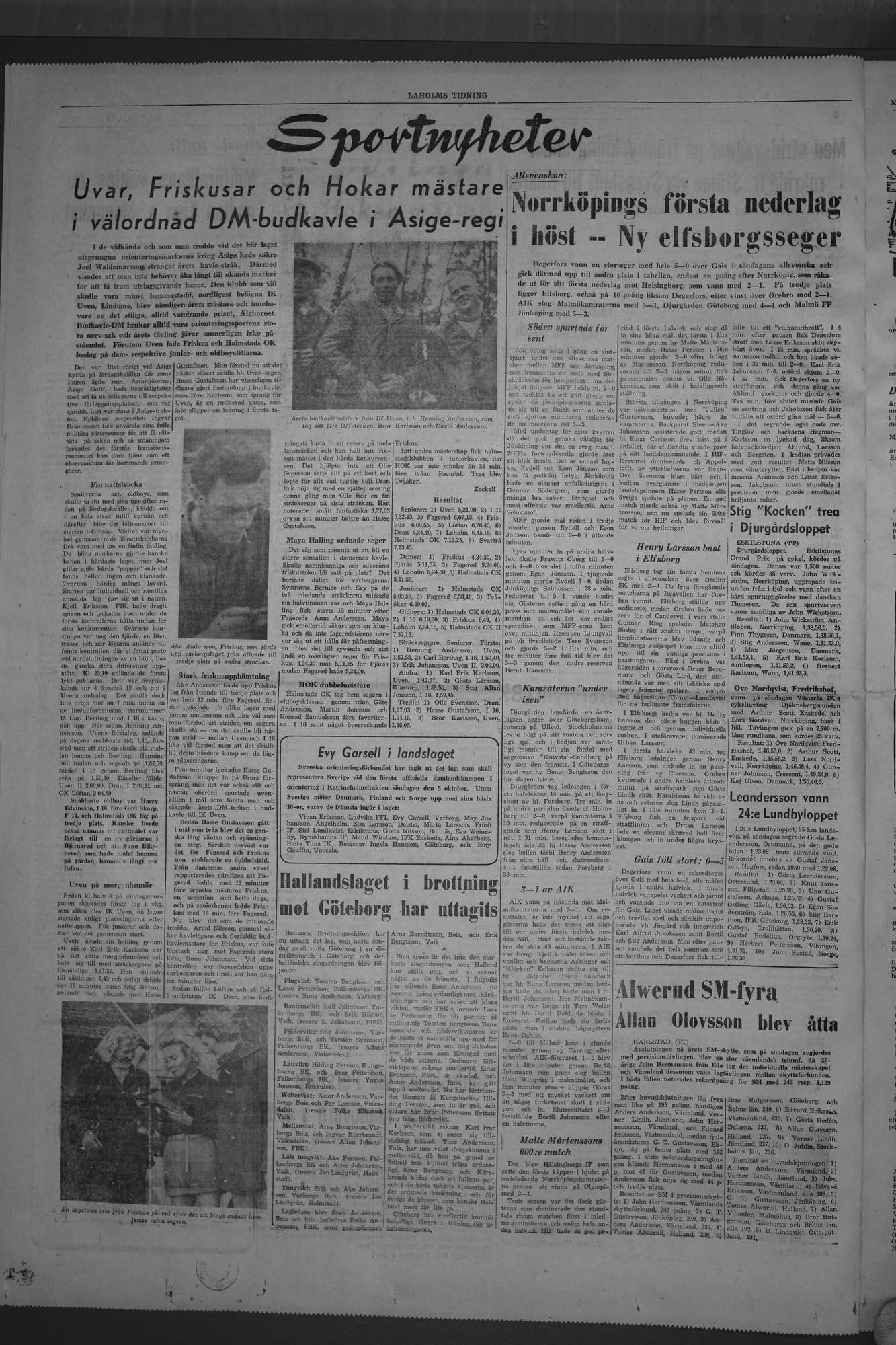 Laholms Tidning Måndag 29 september 1952, sida 4