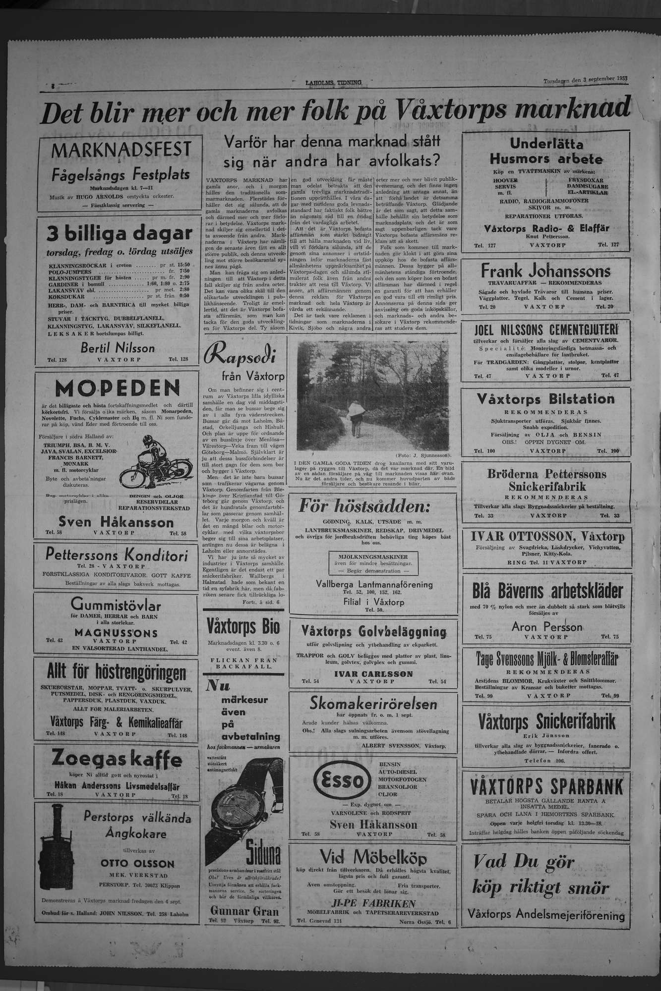 Laholms Tidning Torsdag 3 september 1953, sida 4
