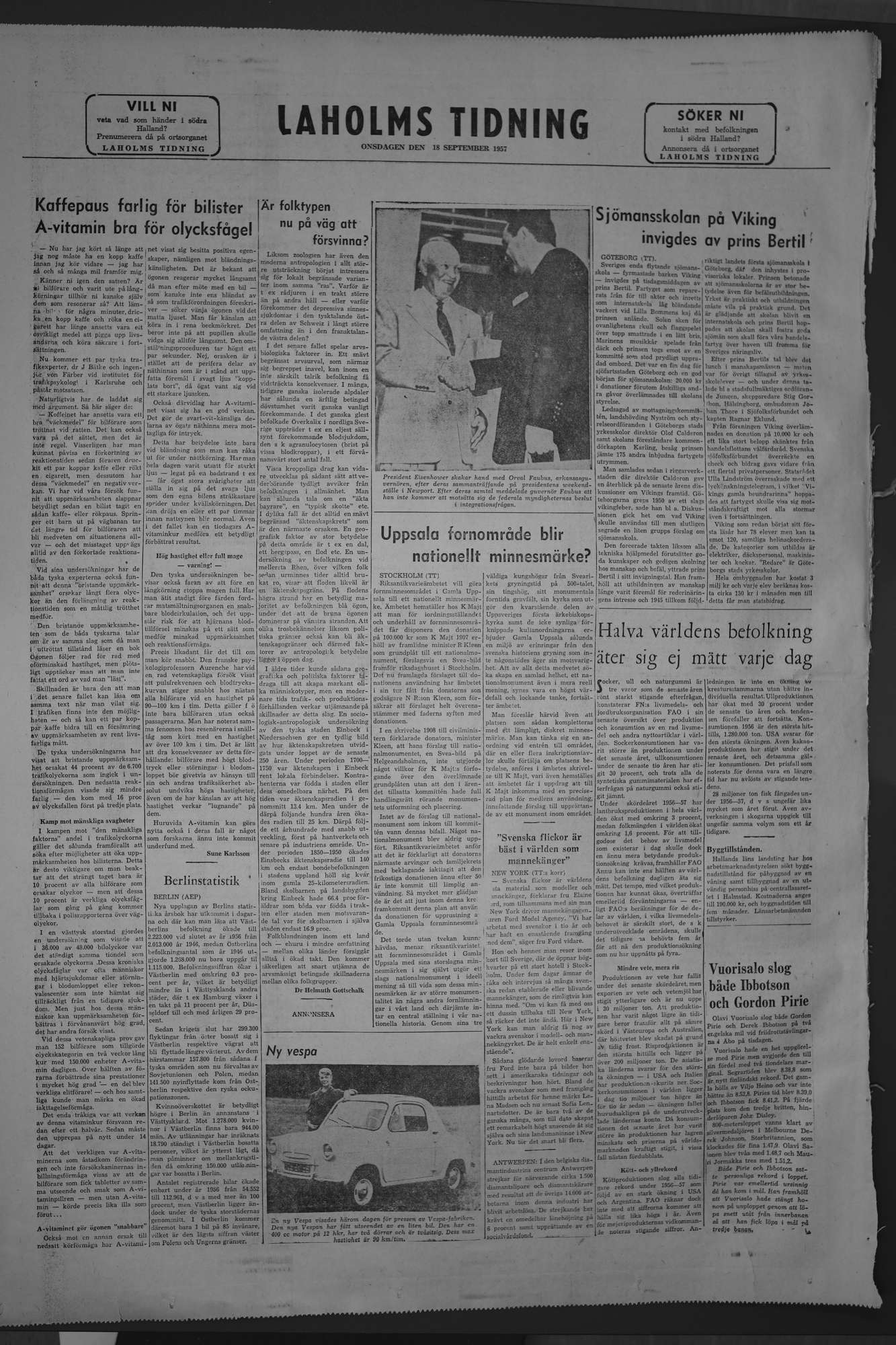 Laholms Tidning Onsdag 18 september 1957, sida 8