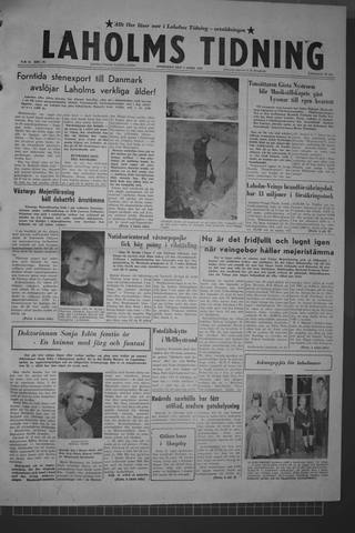 Förstasidan, Onsdag 1 april 1959