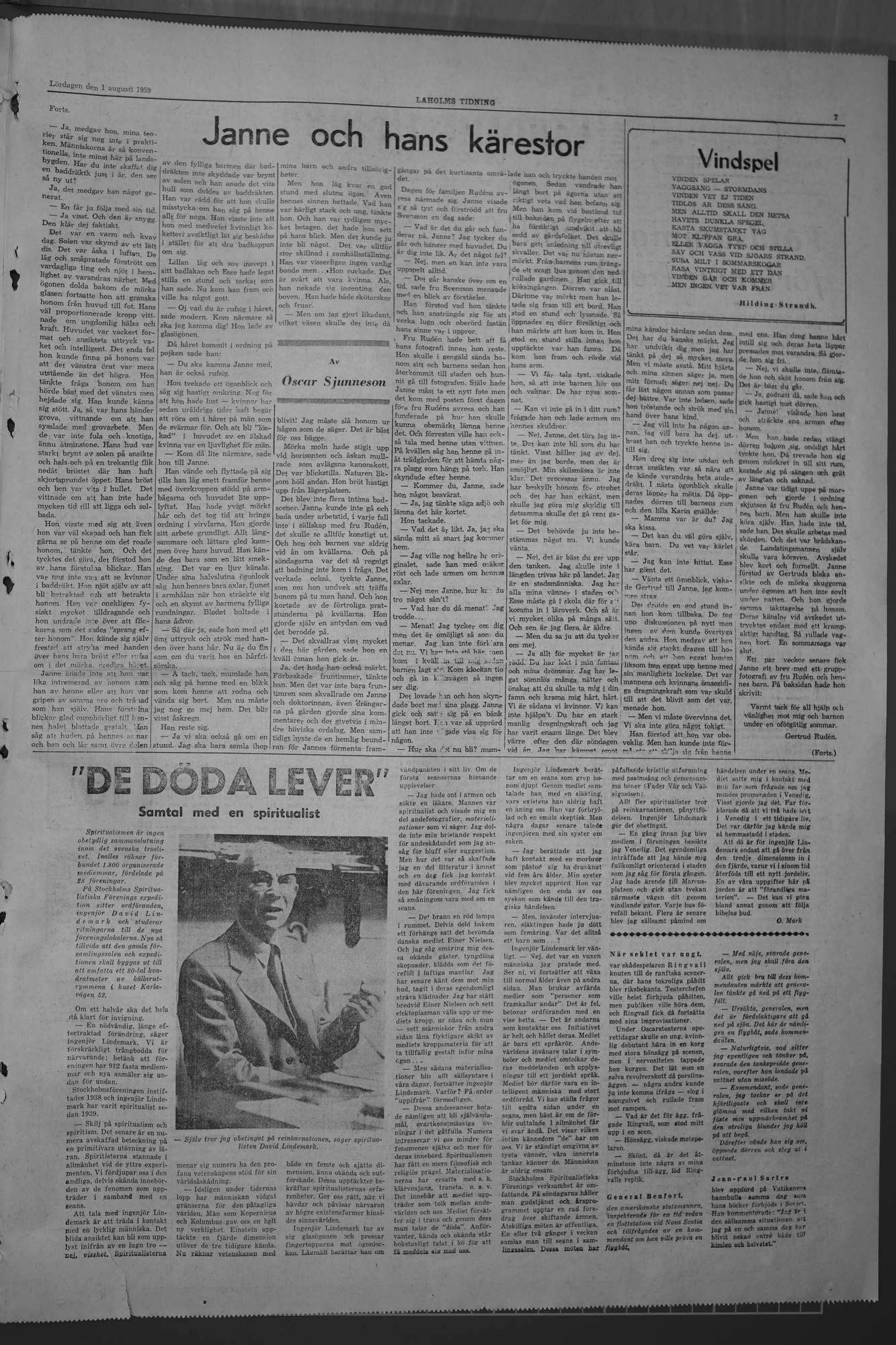 Laholms Tidning Lördag 1 augusti 1959, sida 7