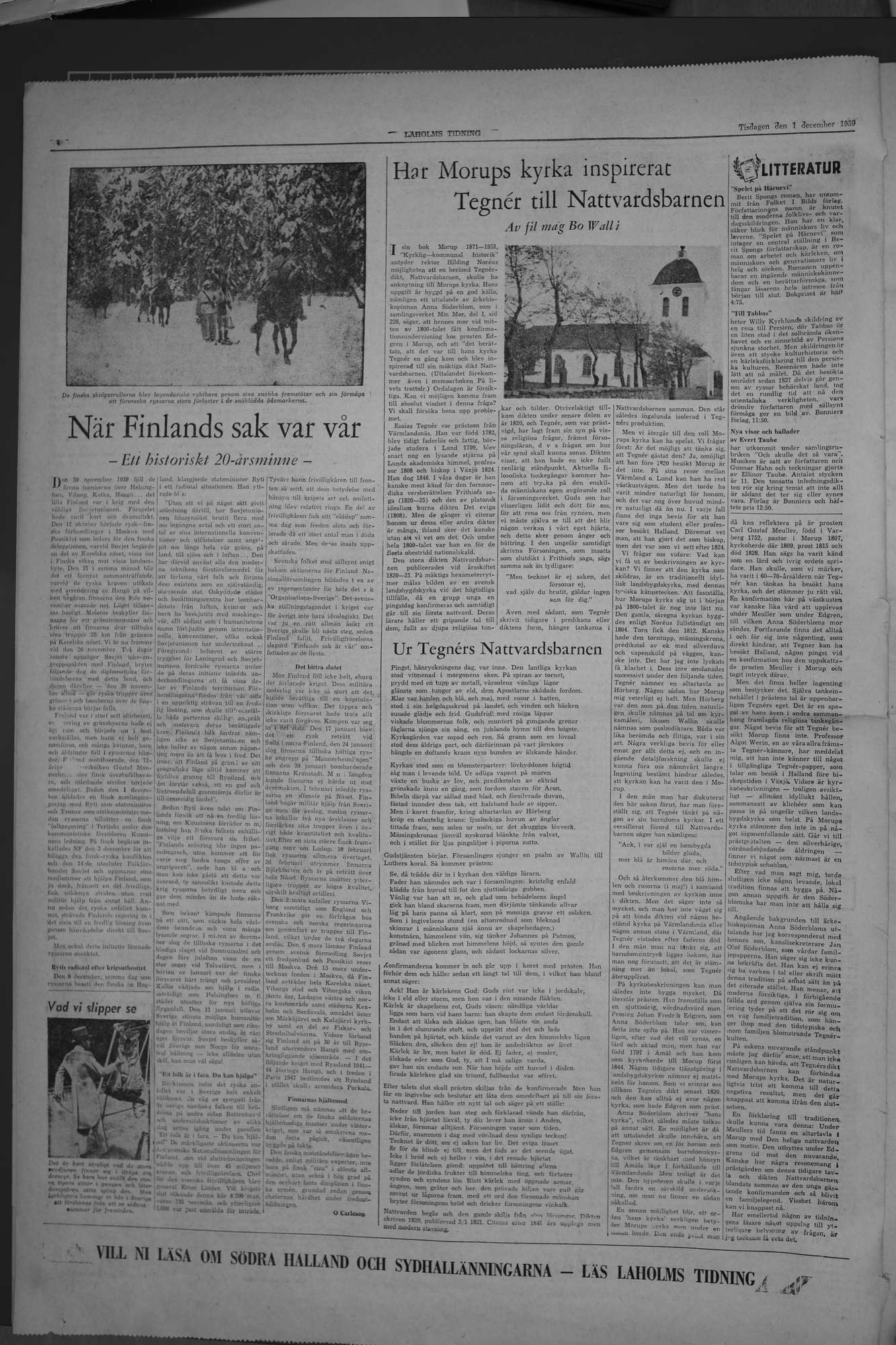 Laholms Tidning Tisdag 1 december 1959, sida 4