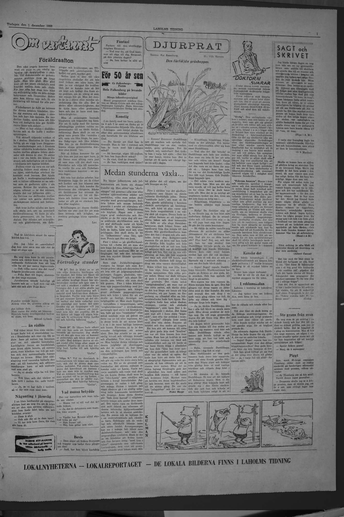 Laholms Tidning Tisdag 1 december 1959, sida 7