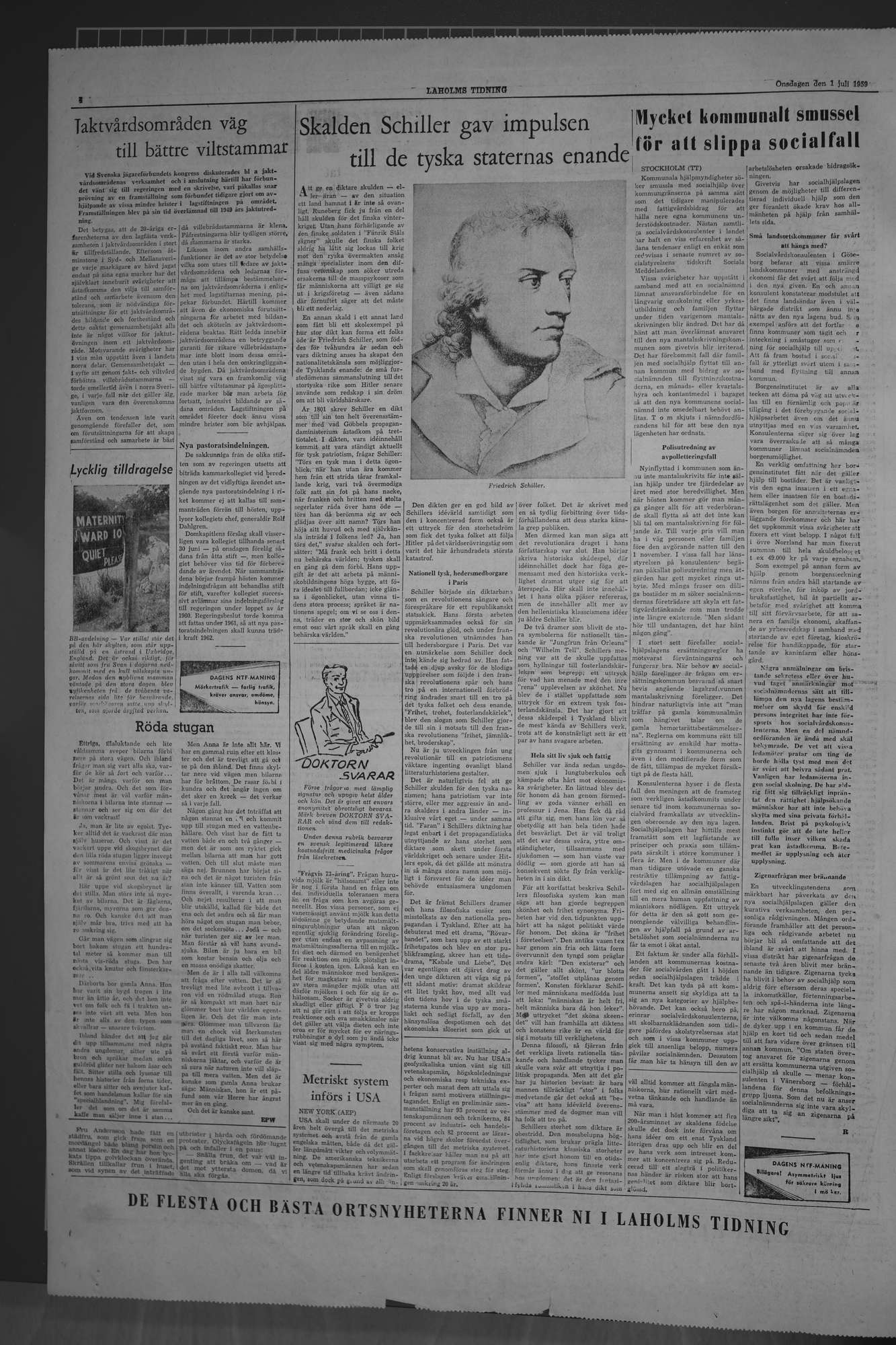 Laholms Tidning Onsdag 1 juli 1959, sida 4