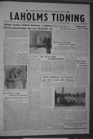 Förstasidan, Måndag 1 juni 1959