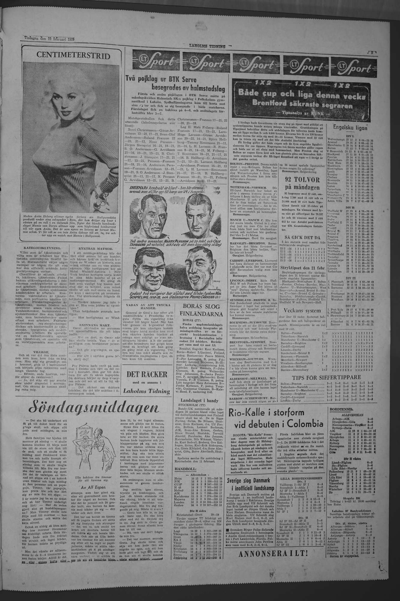 Laholms Tidning Tisdag 10 februari 1959, sida 5