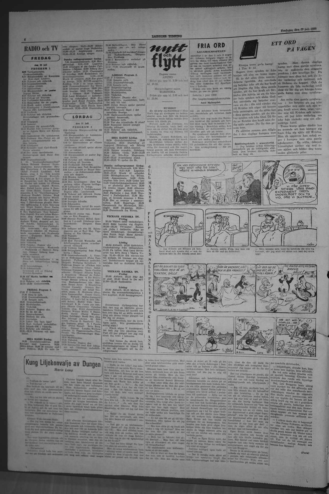 Laholms Tidning Fredag 10 juli 1959, sida 6