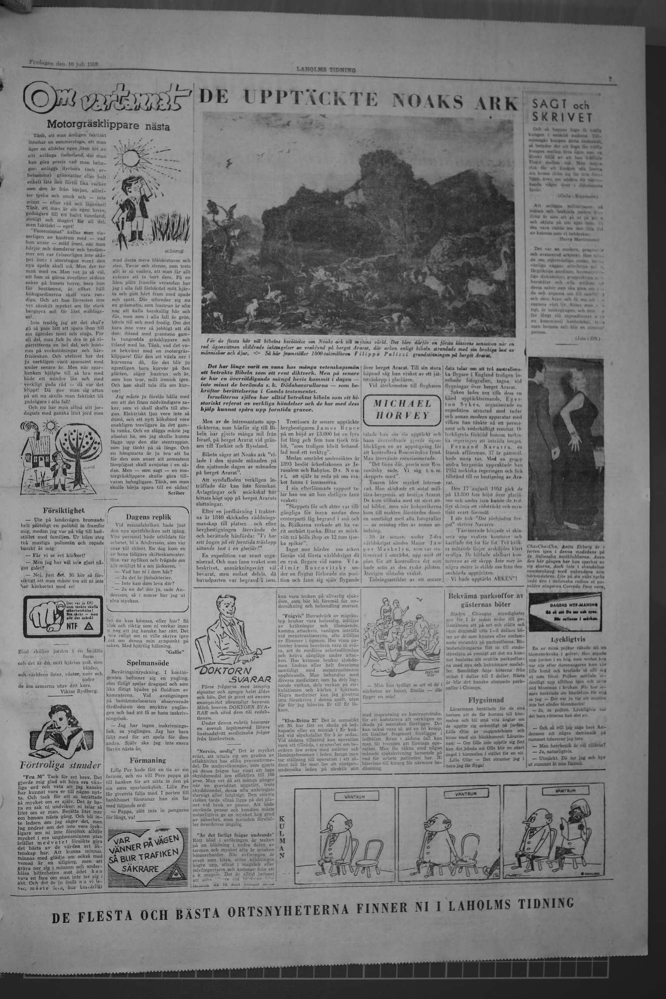Laholms Tidning Fredag 10 juli 1959, sida 7