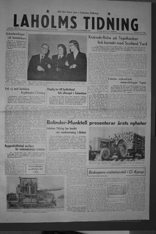 Förstasidan, Tisdag 10 november 1959