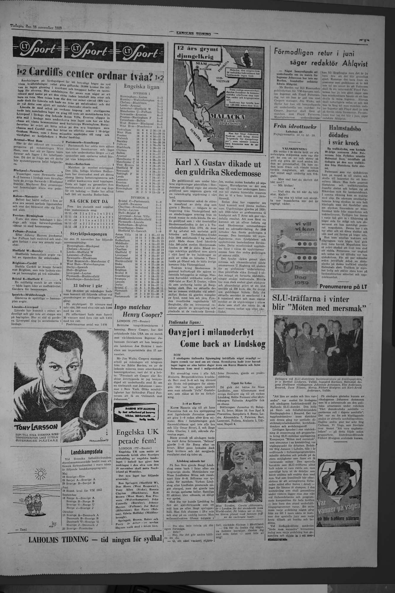 Laholms Tidning Tisdag 10 november 1959, sida 5