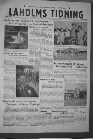 Förstasidan, Torsdag 10 september 1959