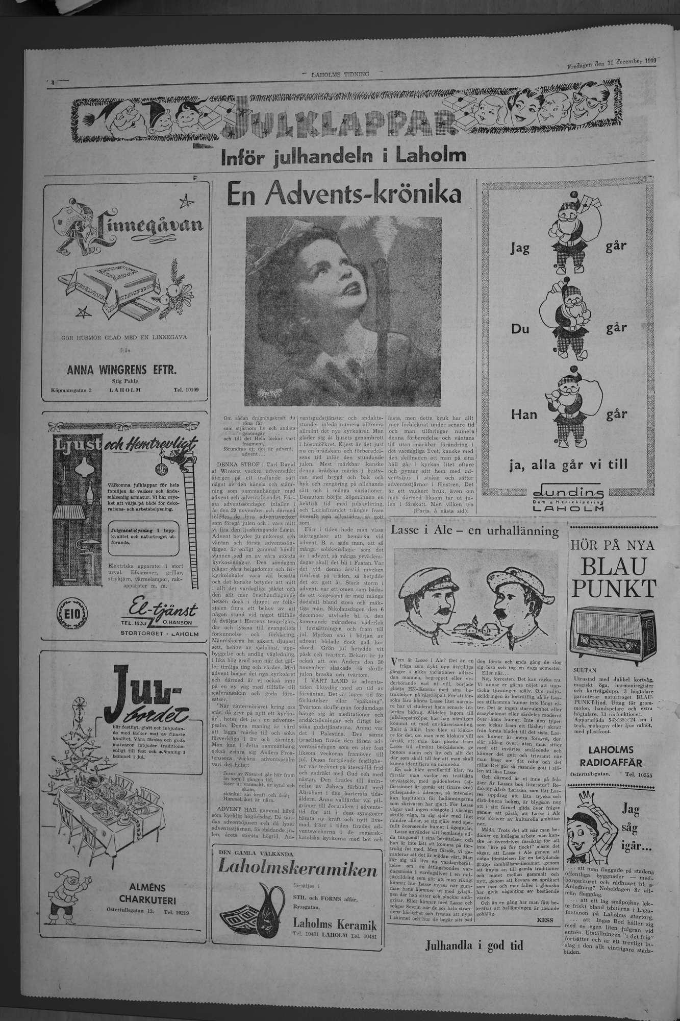 Laholms Tidning Fredag 11 december 1959, sida 4