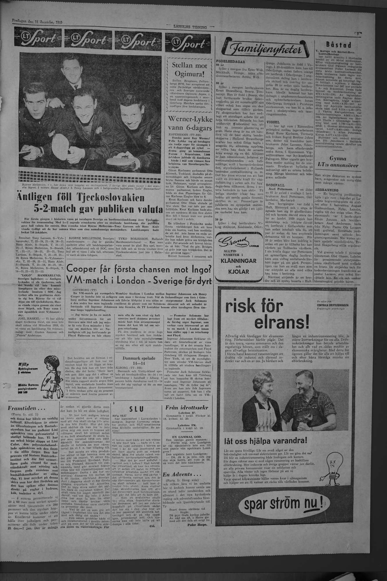 Laholms Tidning Fredag 11 december 1959, sida 5