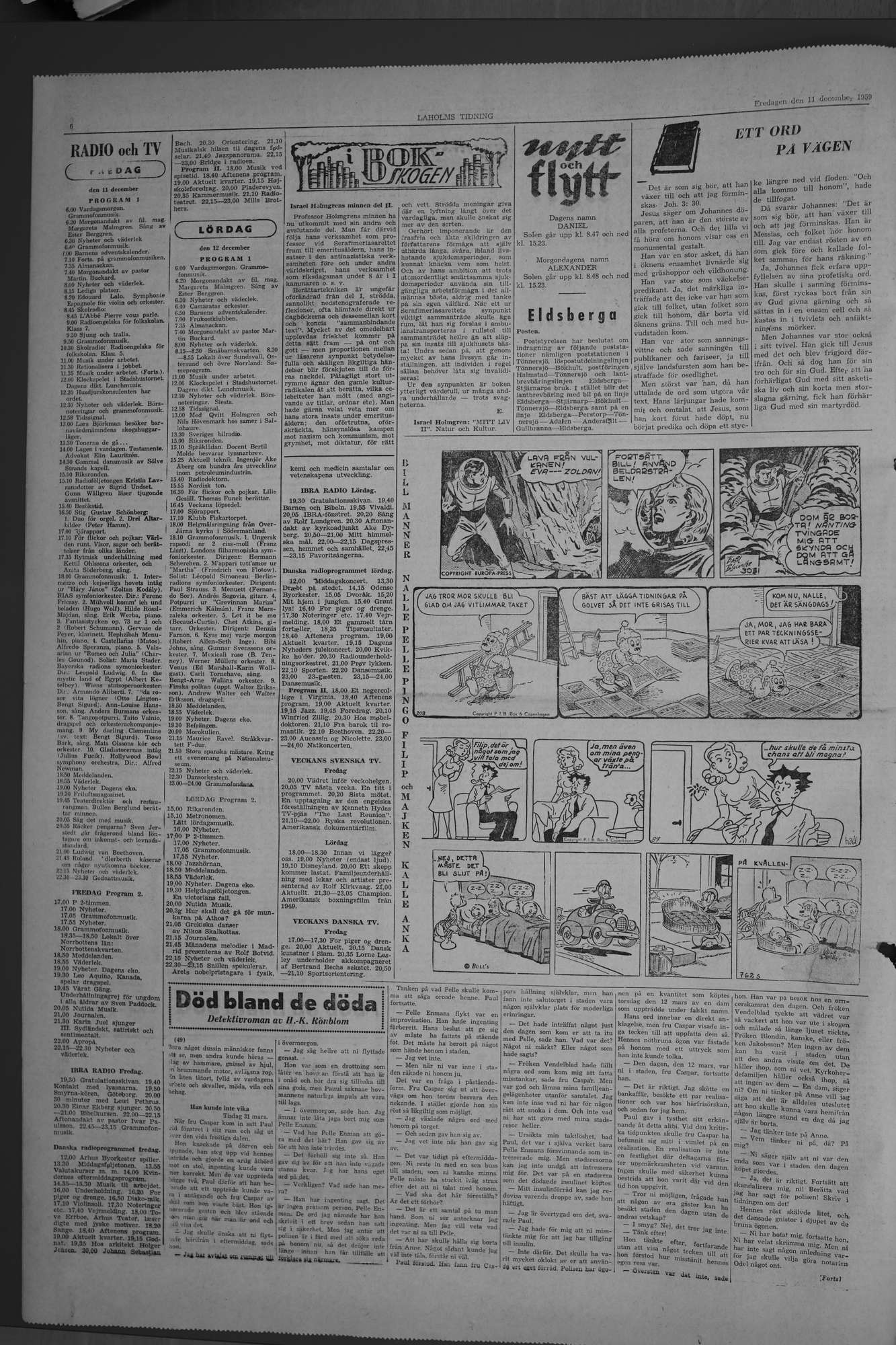 Laholms Tidning Fredag 11 december 1959, sida 6