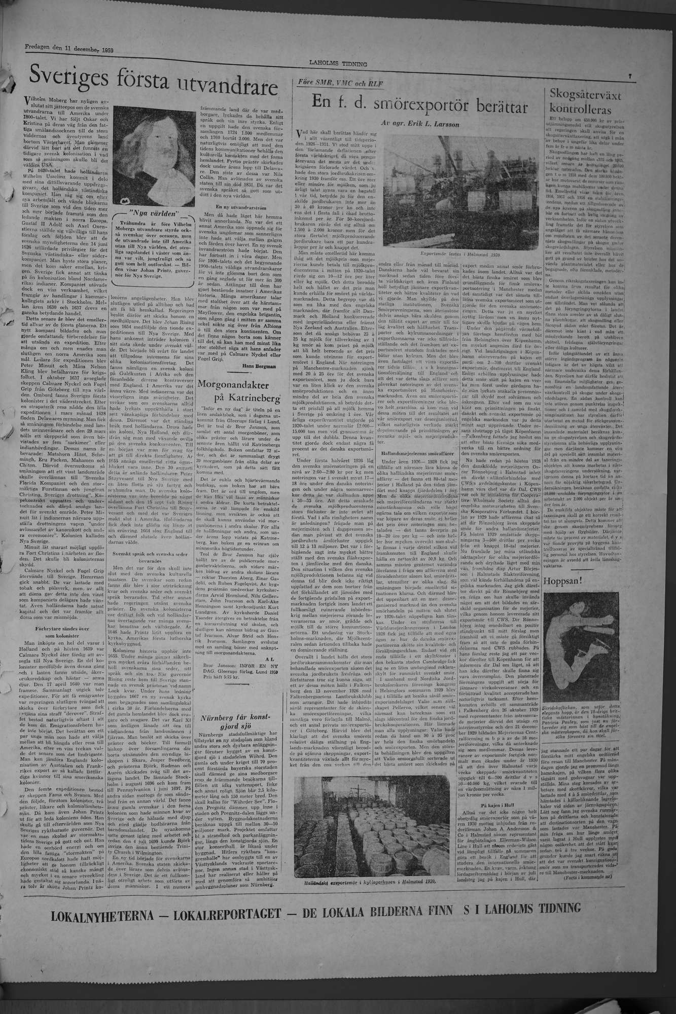 Laholms Tidning Fredag 11 december 1959, sida 7